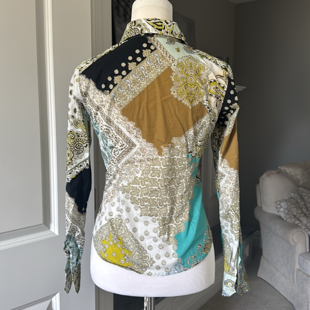 Etro Multicolor Patchwork Button Down Shirt - image 4